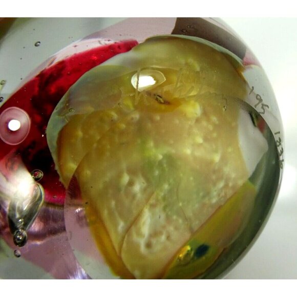 Ione Thorkelsson Signed Art Glass Paperweight 1995 Canadian Studio Abstract - Picture 16 of 16